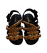 A Black Sandals from Mini Melissa in size 12-18M for neutral. (Front View)
