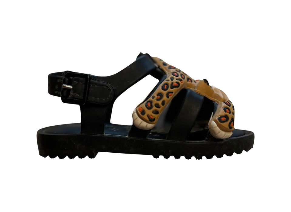 A Black Sandals from Mini Melissa in size 12-18M for neutral. (Back View)