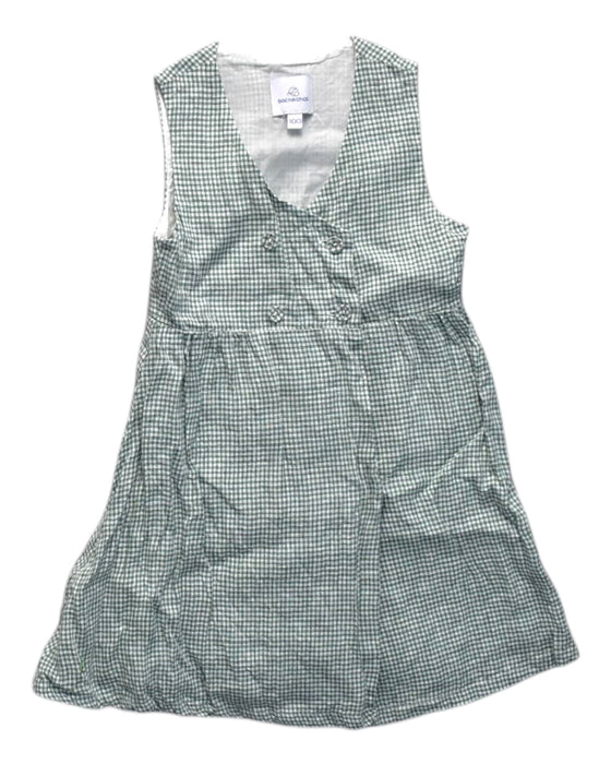 A Green Sleeveless Dresses from Bochechas in size 4T for girl. (Front View)