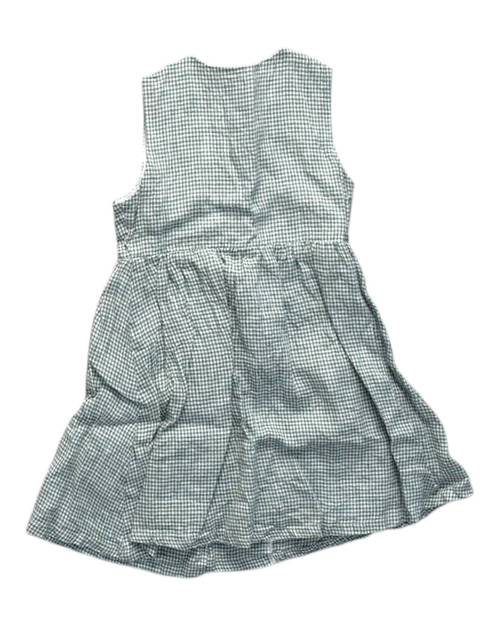 A Green Sleeveless Dresses from Bochechas in size 4T for girl. (Back View)