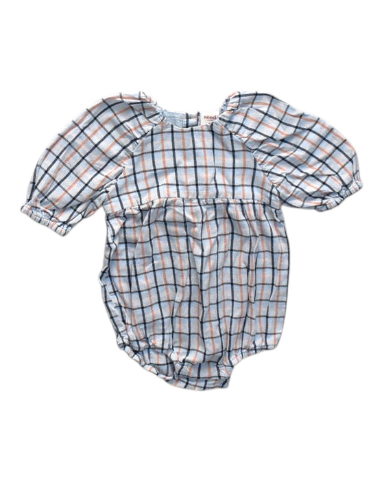 A Multicolour Long Sleeve Rompers from Seed in size 6-12M for neutral. (Front View)