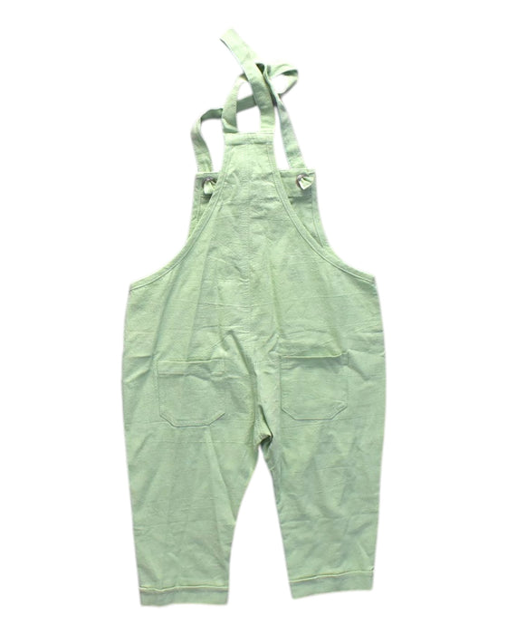 A Green Long Overalls from Le Petit Society in size 2T for neutral. (Back View)
