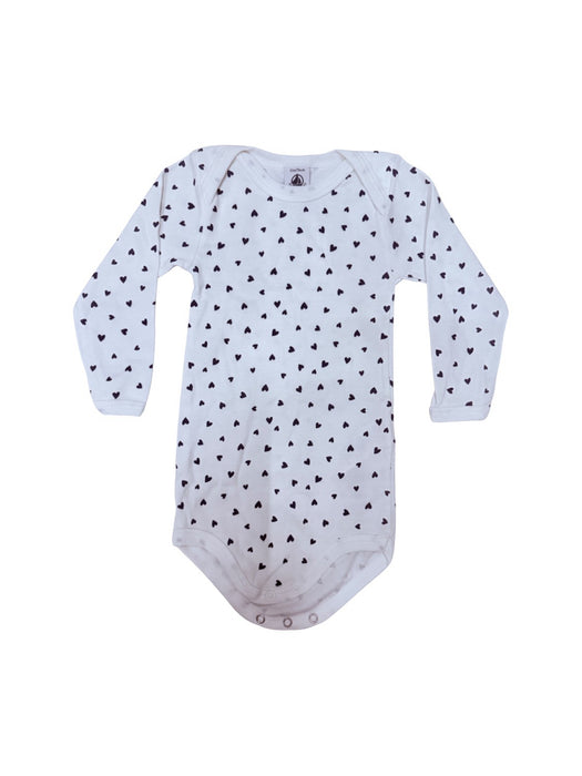 A White Long Sleeve Bodysuits from Petit Bateau in size 6-12M for neutral. (Front View)