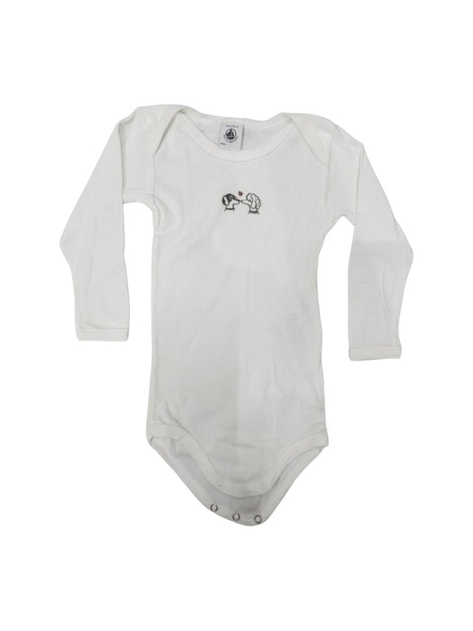 A White Long Sleeve Bodysuits from Petit Bateau in size 6-12M for neutral. (Front View)