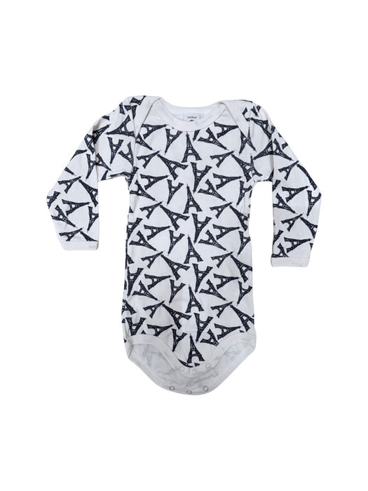A White Long Sleeve Bodysuits from Petit Bateau in size 6-12M for neutral. (Front View)