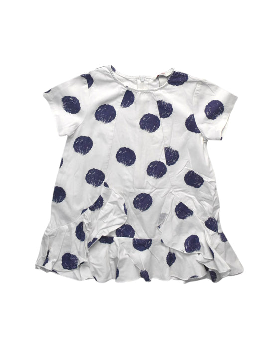 A White Short Sleeve Dresses from PONEY in size 12-18M for girl. (Front View)