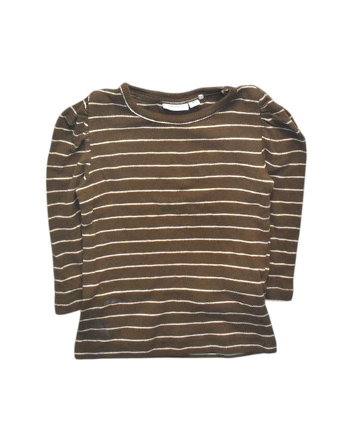 A Brown Long Sleeve Tops from Name It in size 12-18M for girl. (Front View)