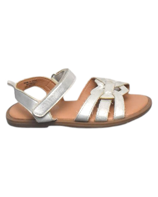 A Silver Sandals from Mothercare in size 5T for girl. (Front View)