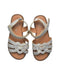 A Silver Sandals from Mothercare in size 5T for girl. (Back View)