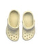 A Beige Slip Ons from Crocs in size 5T for boy. (Back View)