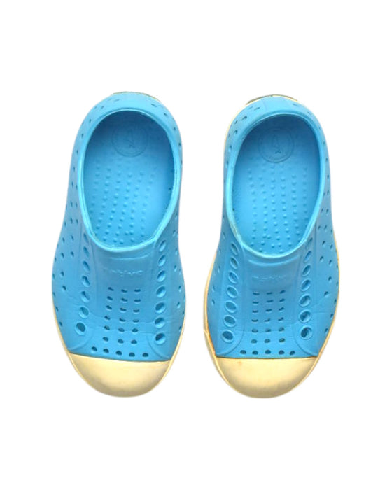 A Blue Sneakers from Native Shoes in size 3T for boy. (Back View)