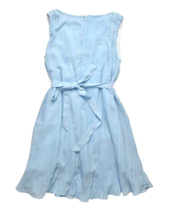 A Blue Sleeveless Dresses from bloomB in size 7Y for girl. (Back View)