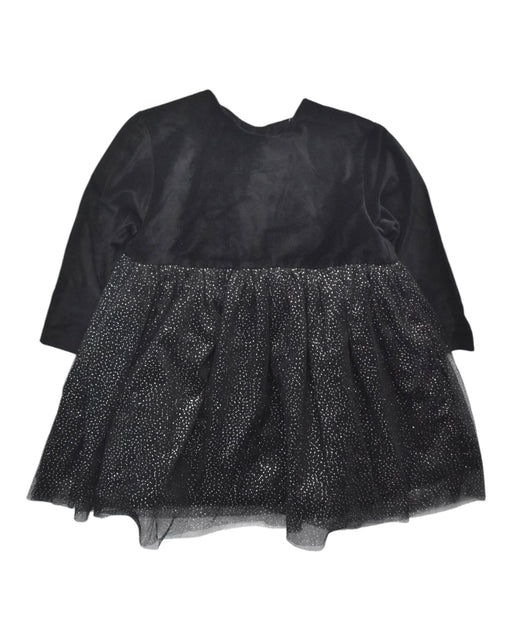 A Black Long Sleeve Dresses from Benedita in size 5T for girl. (Front View)