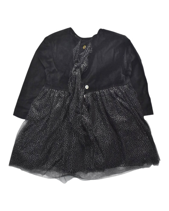 A Black Long Sleeve Dresses from Benedita in size 5T for girl. (Back View)