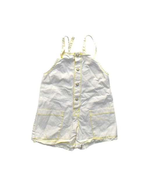 A White Sleeveless Rompers from Gingersnaps in size 12-18M for girl. (Front View)