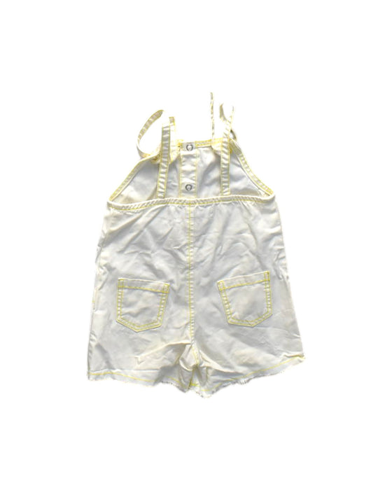 A White Sleeveless Rompers from Gingersnaps in size 12-18M for girl. (Back View)