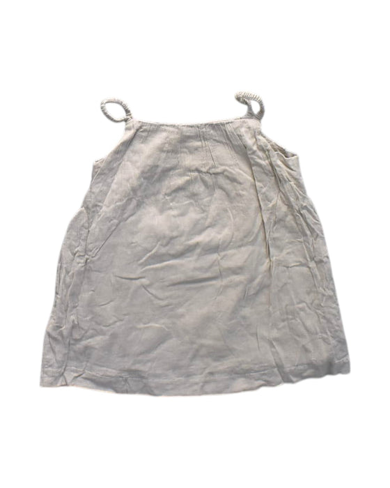 A Beige Sleeveless Dresses from Chateau de Sable in size 12-18M for girl. (Back View)