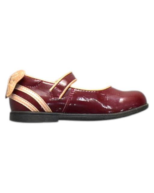 A Burgundy Dress Shoes from Dr. Kong in size 3T for girl. (Front View)