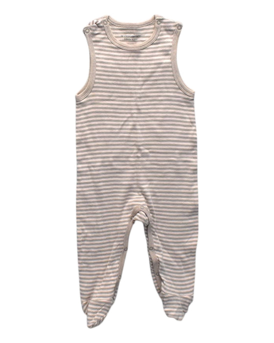 A Beige Sleeveless Rompers from Le Petit Society in size 6-12M for neutral. (Front View)