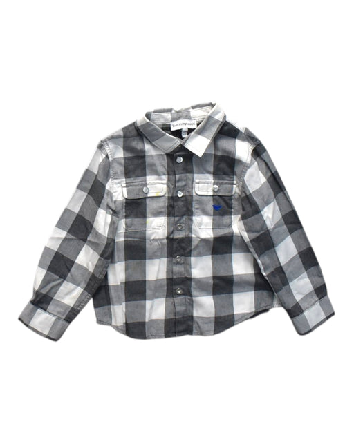 A Grey Long Sleeve Shirts from Emporio Armani in size 18-24M for boy. (Front View)