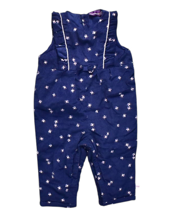 A Navy Long Overalls from Sergent Major in size 6-12M for girl. (Front View)