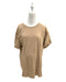 A Beige Short Sleeve T Shirts from Cadenshae in size Maternity-XL for maternity. (Front View)