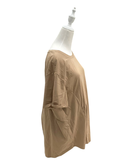 A Beige Short Sleeve T Shirts from Cadenshae in size Maternity-XL for maternity. (Back View)
