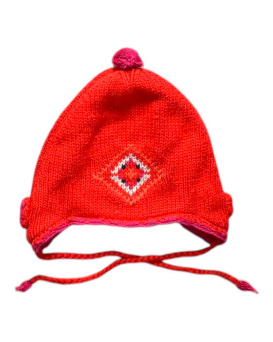 A Red Winter Hats from Catimini in size 4T for neutral. (Front View)
