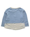 A Blue Long Sleeve Tops from Kingkow in size 2T for girl. (Back View)