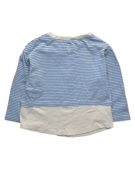 A Blue Long Sleeve Tops from Kingkow in size 2T for girl. (Back View)