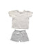 A White Shorts Sets from Purebaby in size 3T for boy. (Front View)