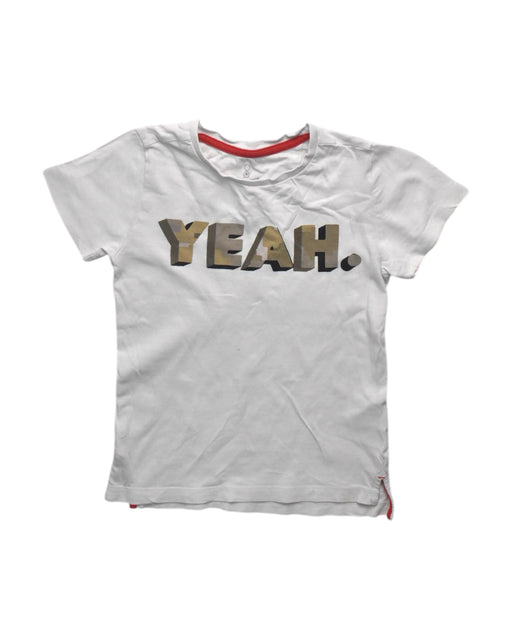 A White Short Sleeve T Shirts from Mothercare in size 4T for boy. (Front View)