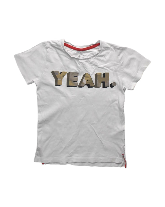 A White Short Sleeve T Shirts from Mothercare in size 4T for boy. (Front View)