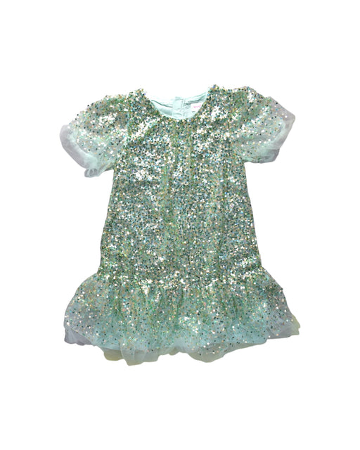 A Green Short Sleeve Dresses from Seed in size 10Y for girl. (Front View)