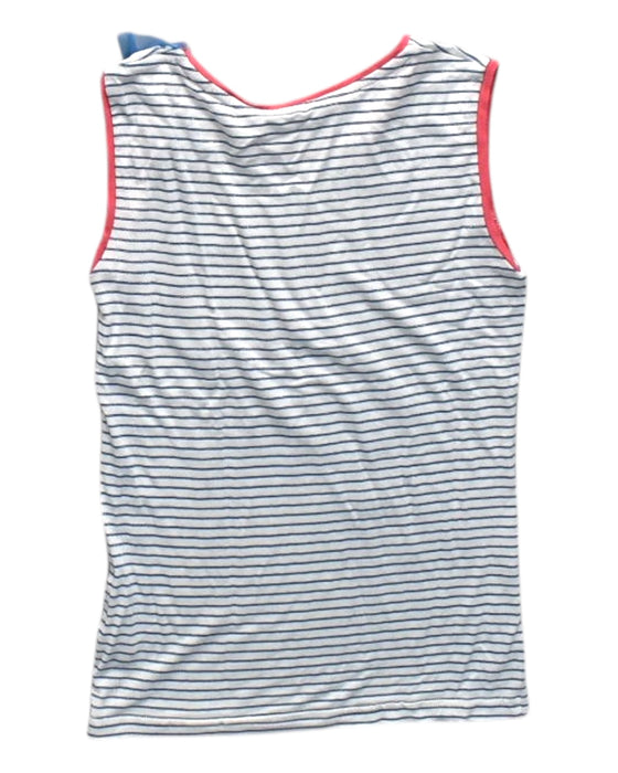 A Blue Sleeveless Tops from Chateau de Sable in size 10Y for girl. (Back View)