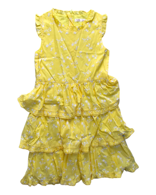 A Yellow Sleeveless Dresses from bloomB in size 14Y for girl. (Front View)
