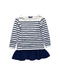 A Navy Long Sleeve Dresses from Polo Ralph Lauren in size 7Y for girl. (Front View)