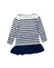 A Navy Long Sleeve Dresses from Polo Ralph Lauren in size 7Y for girl. (Back View)