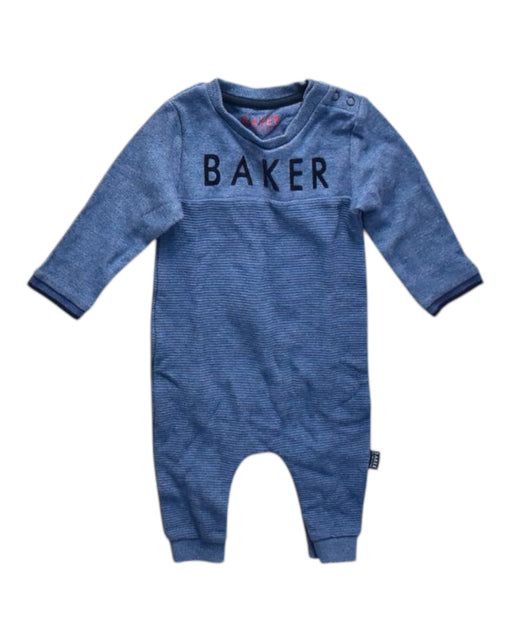 A Blue Long Sleeve Rompers from Baker by Ted Baker in size 0-3M for neutral. (Front View)