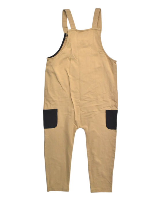 A Beige Long Overalls from Le Petit Society in size 5T for boy. (Back View)