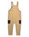 A Beige Long Overalls from Le Petit Society in size 5T for boy. (Back View)