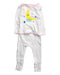 A White Pyjama Sets from Oeteo in size 6-12M for girl. (Front View)