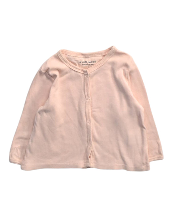 A Peach Cardigans from Le Petit Society in size 12-18M for girl. (Front View)