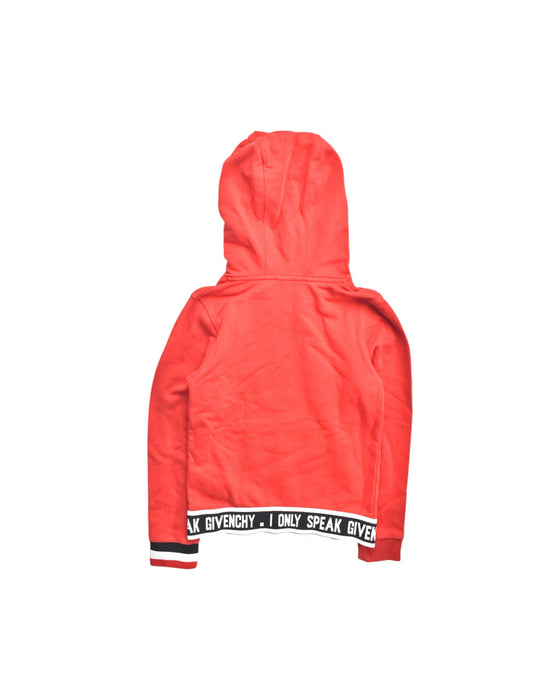 A Red Hooded Sweatshirts from Givenchy in size 10Y for boy. (Back View)