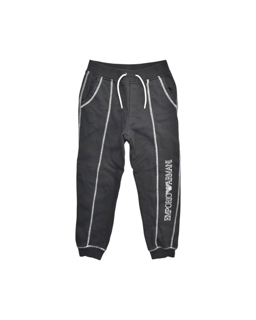 A Black Sweatpants from Emporio Armani in size 10Y for boy. (Front View)
