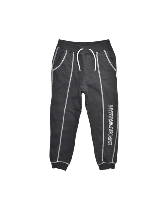 A Black Sweatpants from Emporio Armani in size 10Y for boy. (Front View)