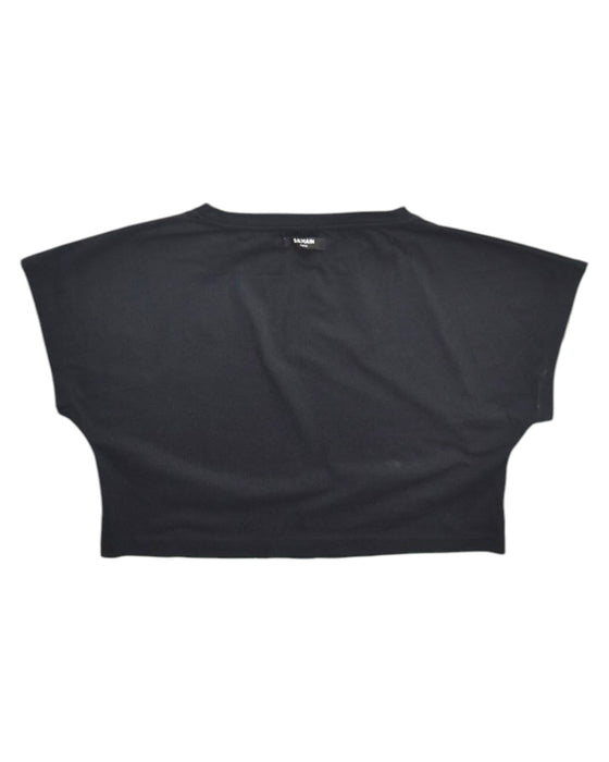 A Black Short Sleeve Tops from Balmain in size 14Y for girl. (Back View)