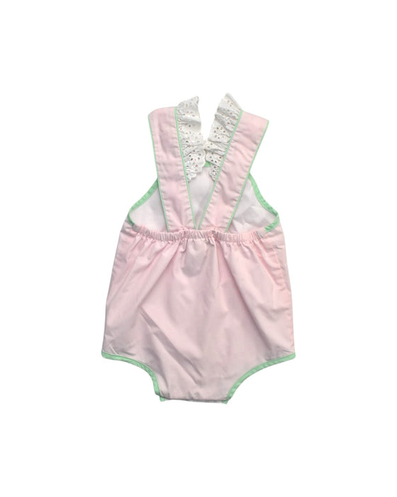 A Pink Sleeveless Rompers from The Beaufort Bonnet Company in size 6-12M for girl. (Back View)