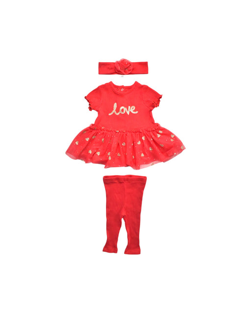 A Red Leggings Sets from Little Me in size 6-12M for girl. (Front View)