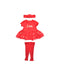 A Red Leggings Sets from Little Me in size 6-12M for girl. (Front View)